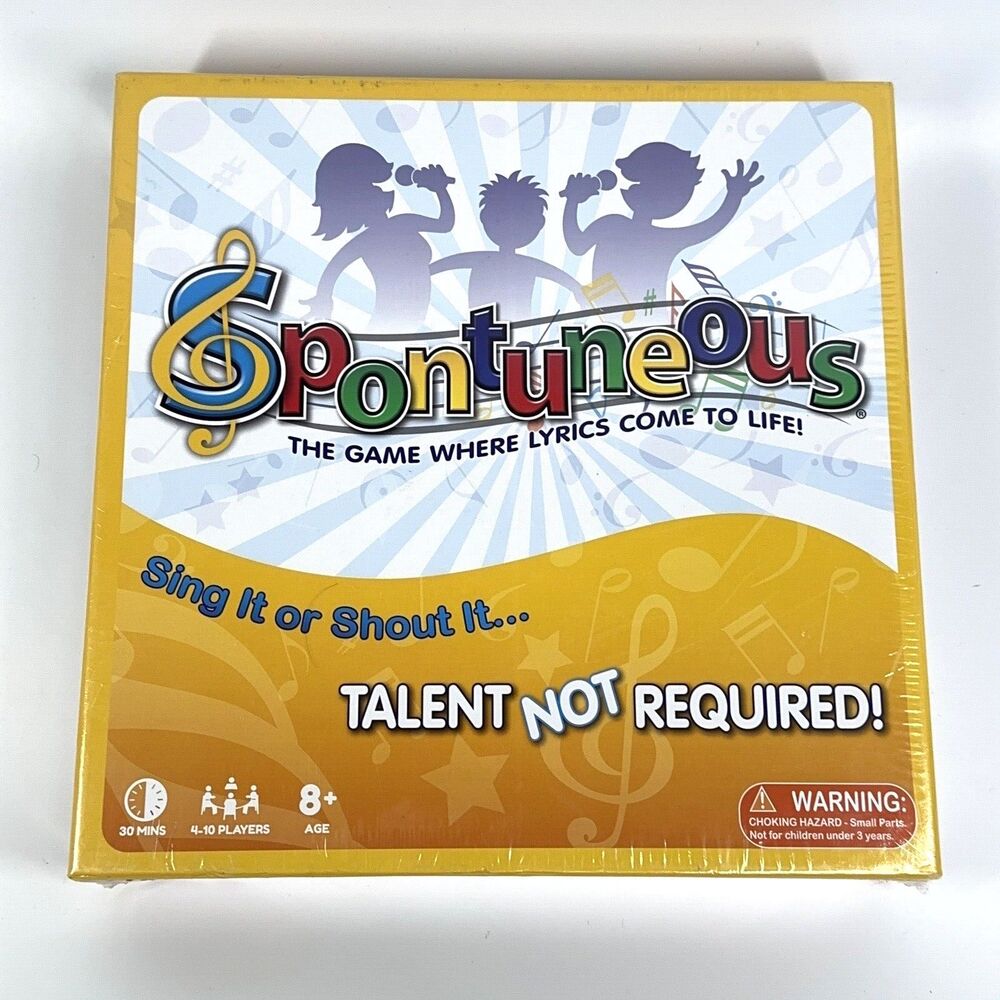 Spontuneous The Party Song  Lyrics Board Game Family  8+  Brand NEW Sealed